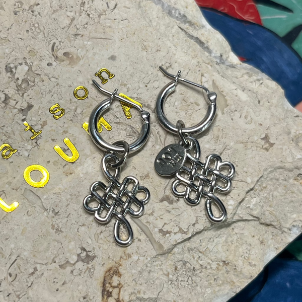 Fortune Earrings with Infinite Knot