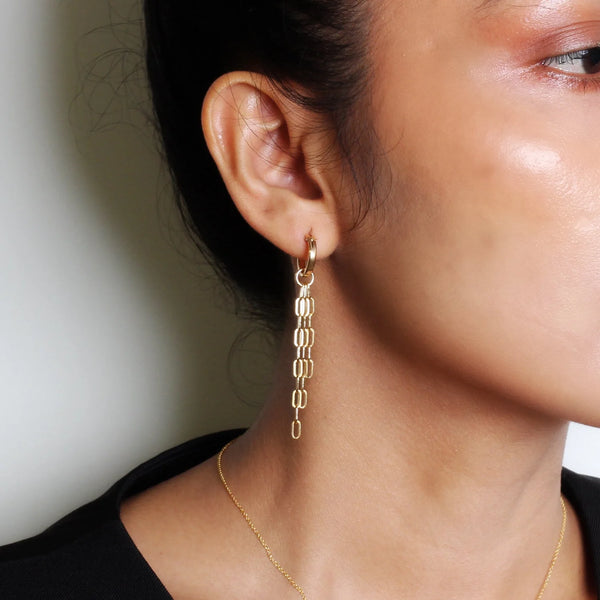 Paper Clip Tassel Earrings - SATU