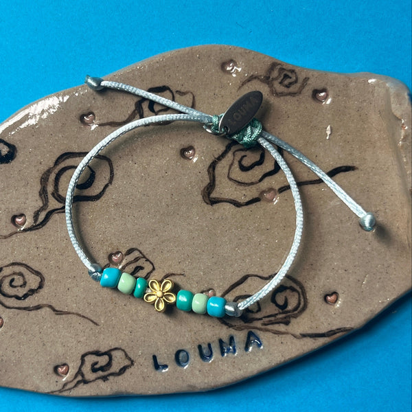 Mind Kids Bracelet - Gold Plated Bead & Glass Pearls