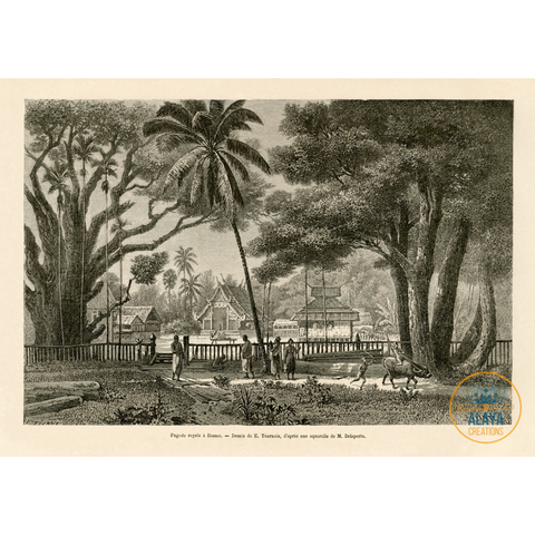 Engraving - Un Tour Du Monde - Voyage D'Exploration En Indochine - 1866/1868