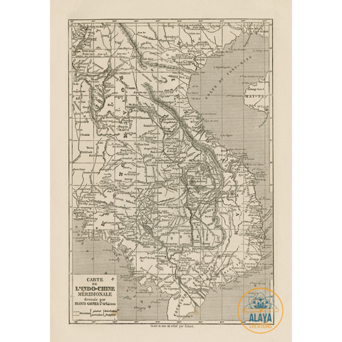 Map - Un Tour Du Monde - Voyage D'Exploration En Indochine - 1866/1868