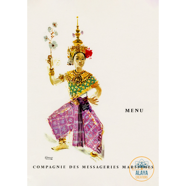 Compagnie Messageries Maritimes 1909 - Menu Paquebot Cambodge